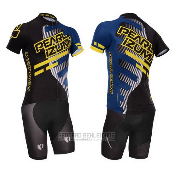 2014 Fahrradbekleidung Pearl Izumi Shwarz und Gelb Trikot Kurzarm und Tragerhose - zum Schließen ins Bild klicken